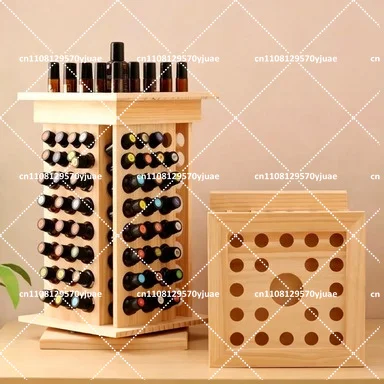 125 Grid Essential Oil Display Shelf Rotating Storage Rack Desktop Organizer for Beauty Salon