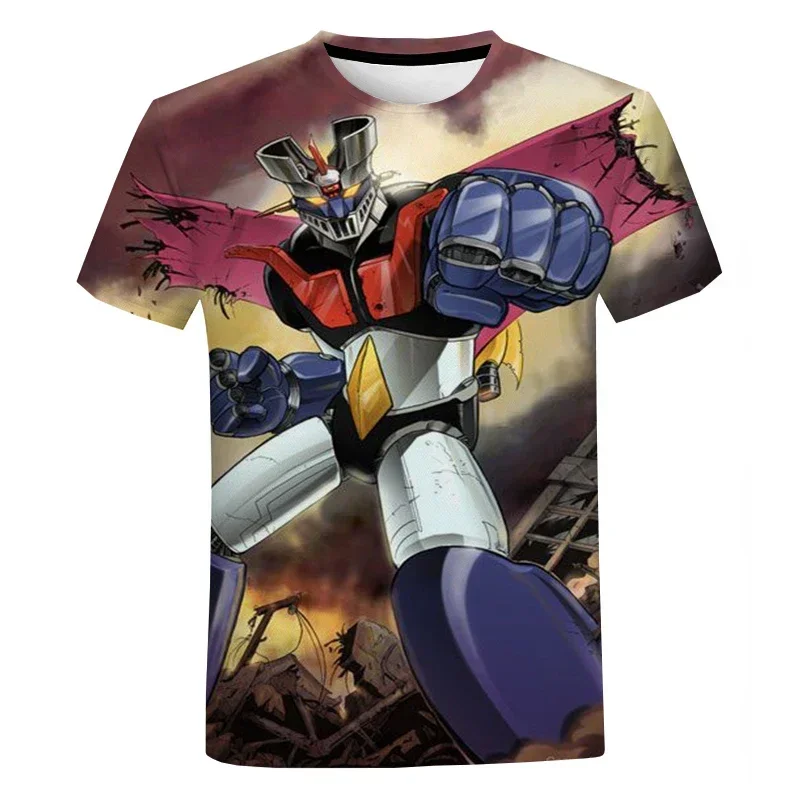 

2024 New Anime Mazinger Z 3D Printed T Shirt Harajuku Casual Tops Men's and Women's Street Fashion Oversized T Shirt