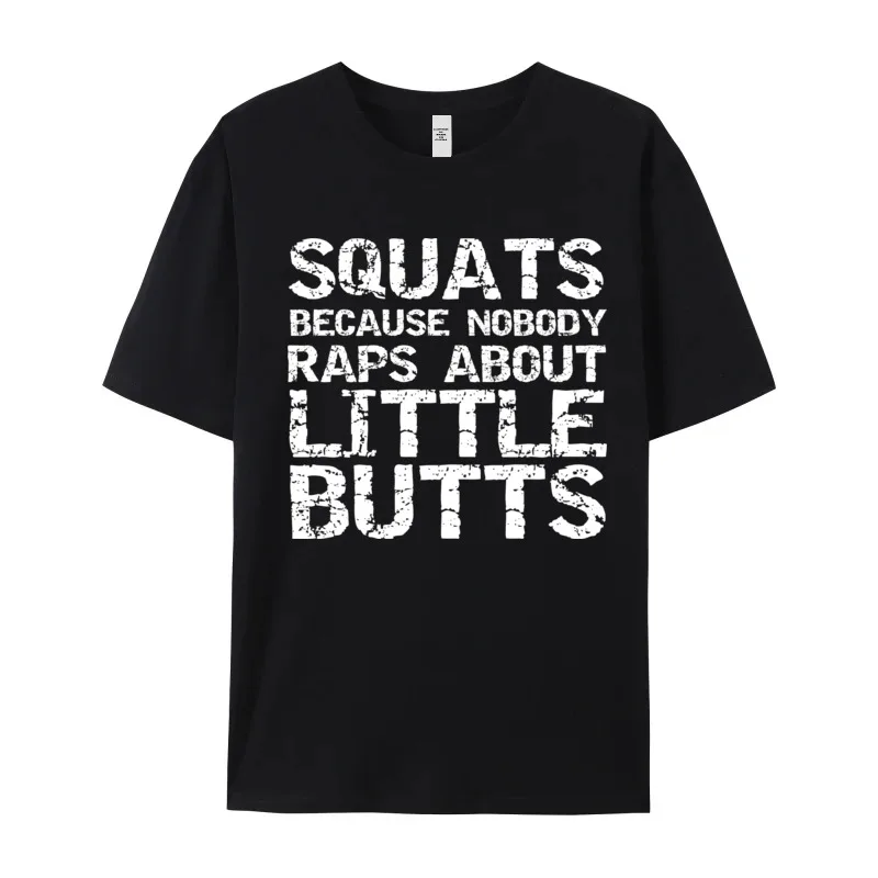 Family Women's Tops Tees Funny Workout Squats Because Nobody T-shirts Cotton Fabric Round Collar Short Sleeve T-Shirt Outdoor