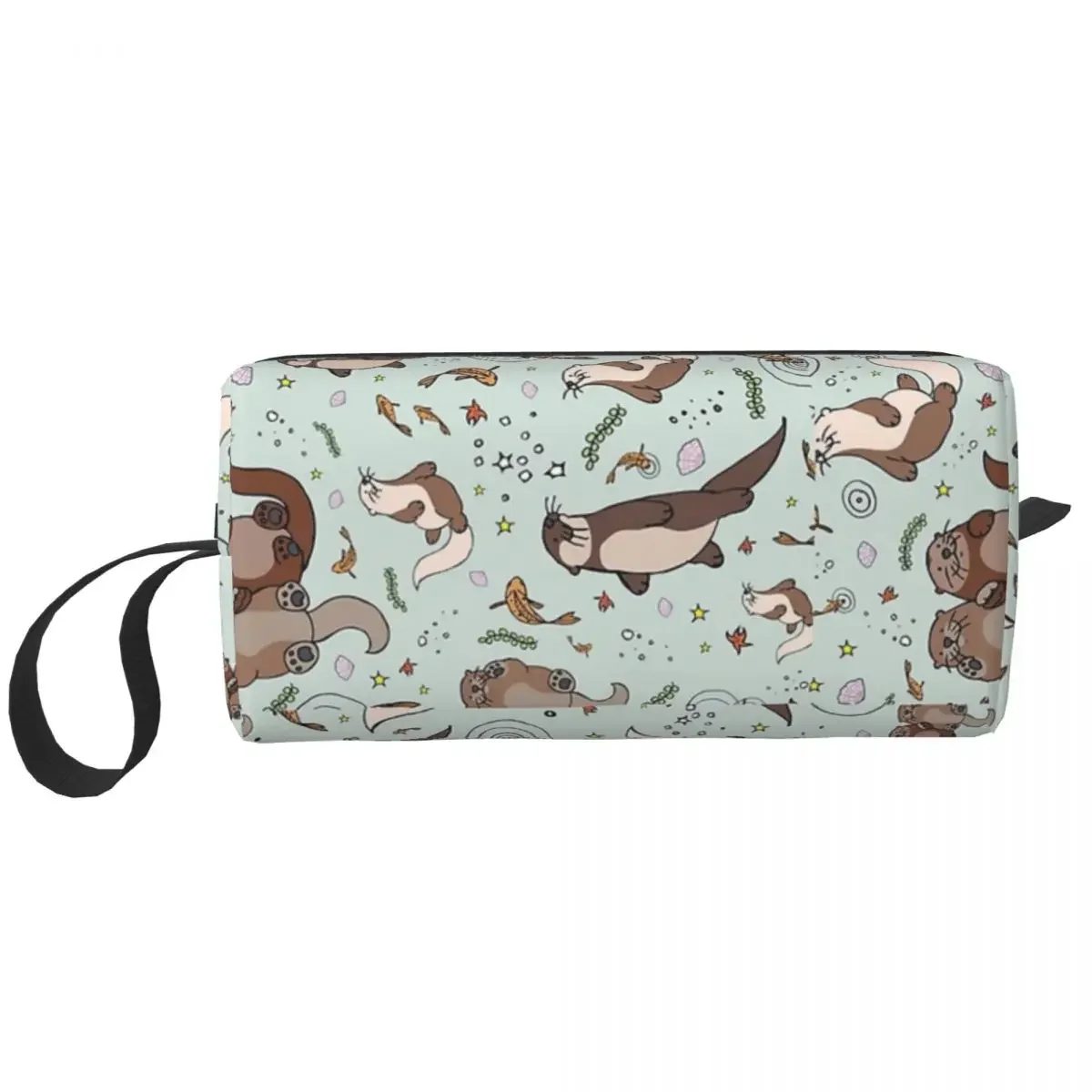 Sea Otters Makeup Bag Cosmetic Organizer Storage Dopp Kit Toiletry Cosmetic Bag for Women Beauty Travel Pencil Case