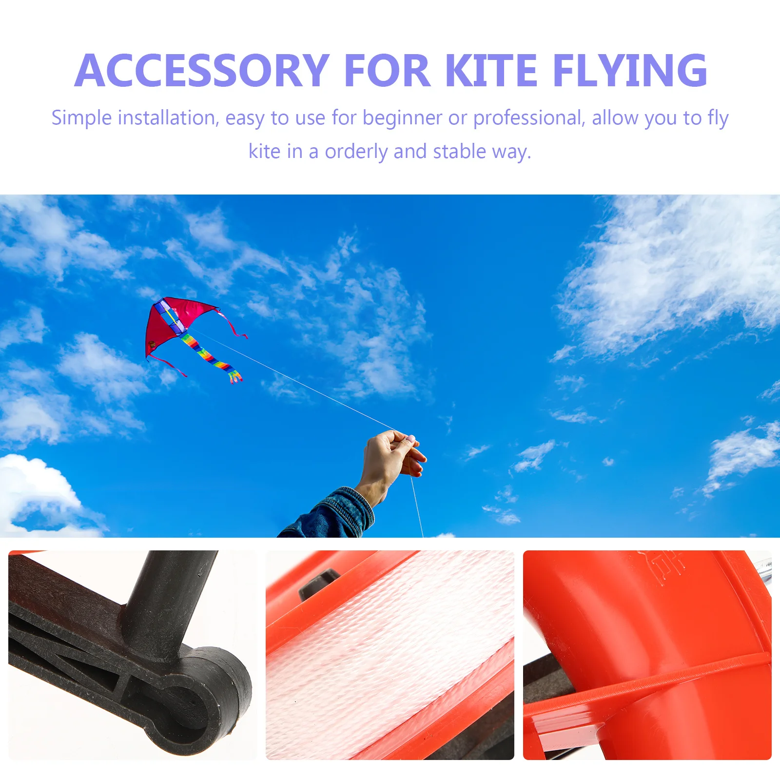 2 szt. Narzędzi dla dzieci do nawijania liny do latawców, akcesoria, nawijarka ręczna, lina do latania na zewnątrz, szpula