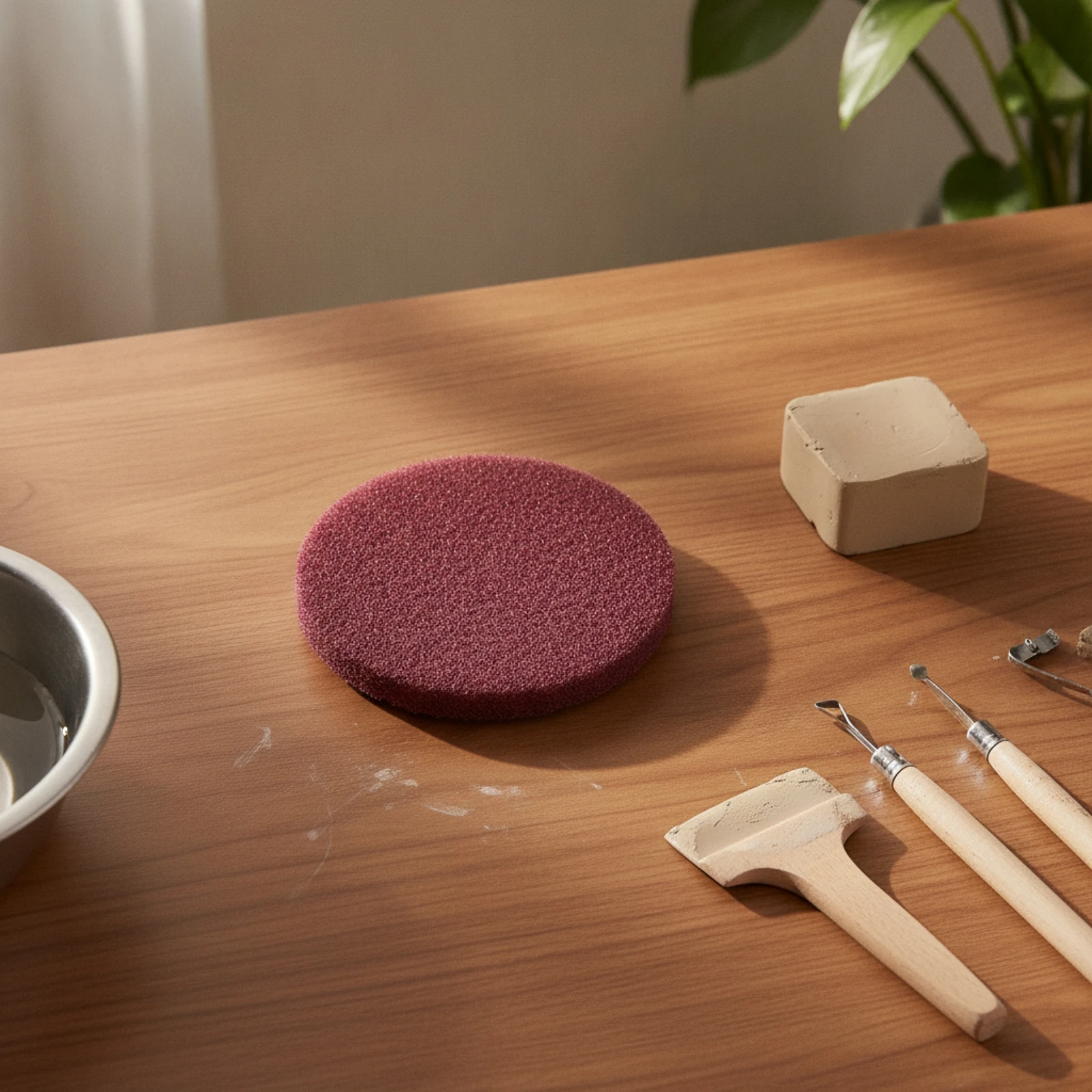 Pottery Sanding Pad Non-Woven Abrasive Cotton Pad Nonwoven Abrasive Sheet Long-Lasting Compact for Potters, Ceramic Classrooms