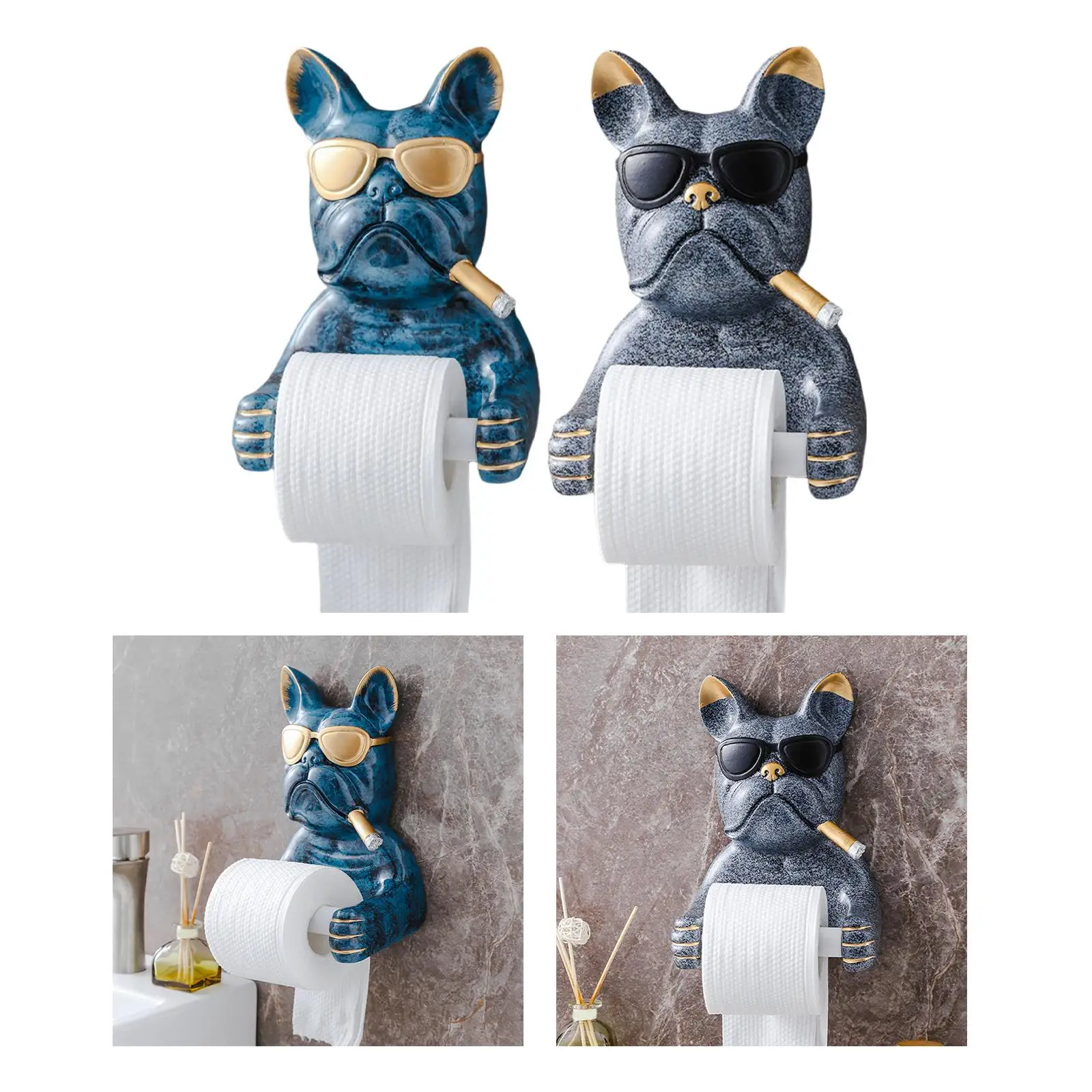 Elegant Dog Sculpture Paper Towel Stand for Contemporary Home Decor