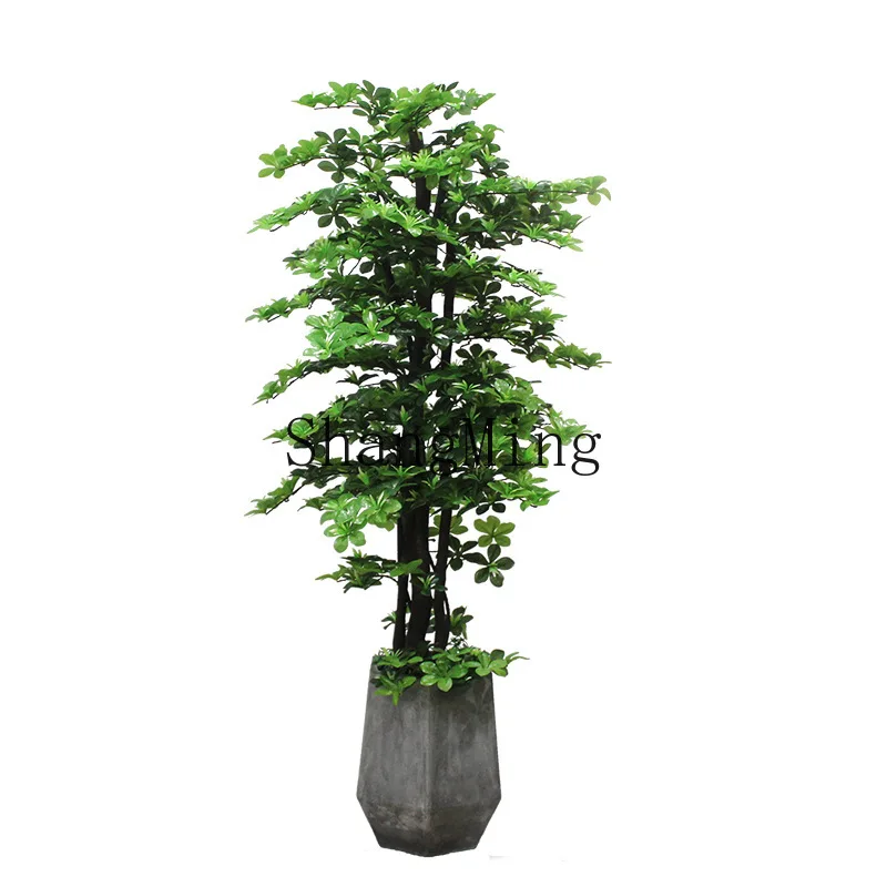 

ZYY large green plant potted plant floor decoration hotel lobby simulated tree fake tree