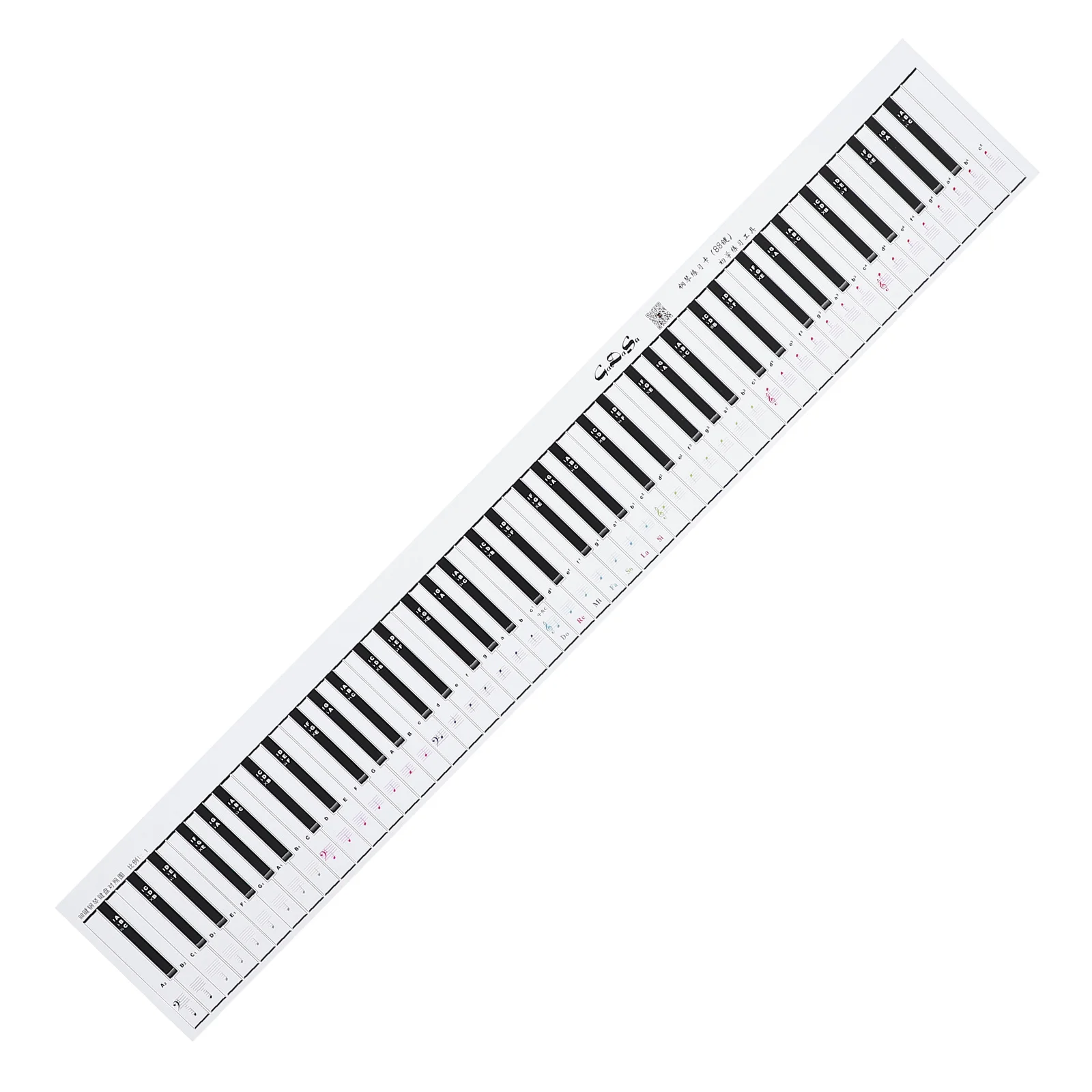 Piano Guide Stickers Key Practice Sheet Hand Roll Child Foldable Keyboard for Kids