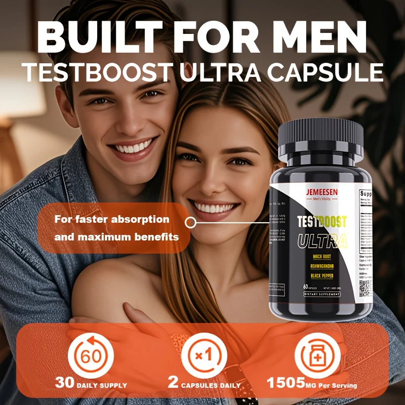 JEMEESEN - Energy Supplement For Men - Contains Maca, Ashwagandha, Black Pepper - Supports Energy And Vitality, Stress, Mood