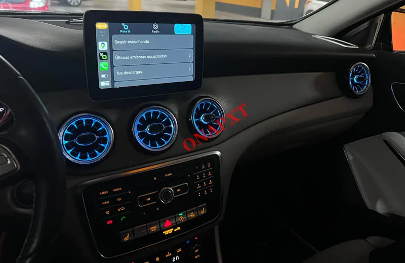 APP Bluetooth Steuerung Für Benz A/B/GLA/CLA W176 W246 W156 W117 Led Turbine Düse atmosphäre Lampe Air Vent Outlet Umgebungs licht – Detail 5