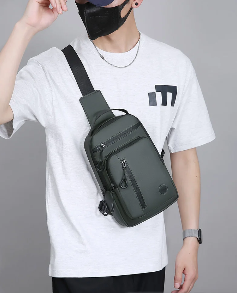 

Мужская сумка через плечо с несколькими карманами, регулируемый ремешок, противоугонные сумки для телефона, для езды на велосипеде, бега, сумка для ежедневного использования