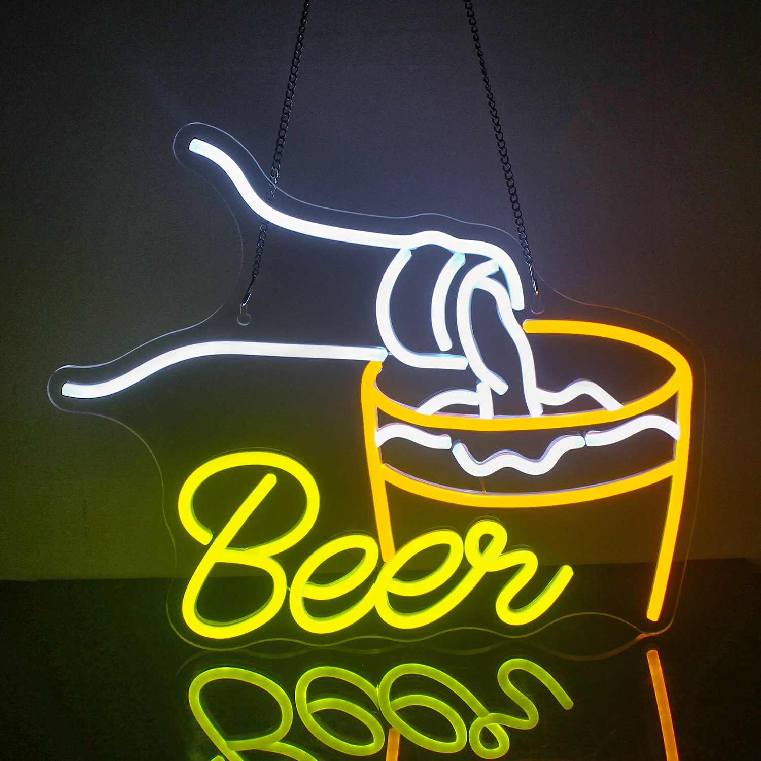 

Neon Beer Signs Beer Neon Light Signs Wall Decor Colorful Led for Home Bar Pub Nightclub Hotel Kitchen Birthday Wedding Party