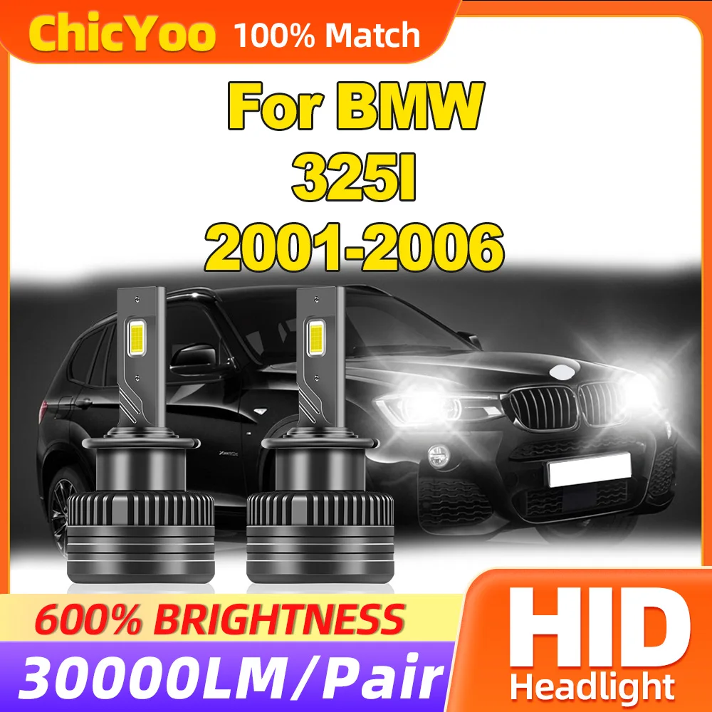 

30000LM Turbo Auto Headlamps 120W HID Xenon Lights 12V 6000K White Xenon Headlights For BMW 325I 2001 2002 2003 2004 2005 2006