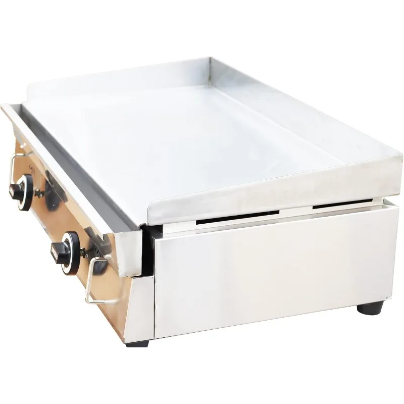 TECHTONGDA غاز البترول المسال كونترتوب سطح مسطح الشواية التجارية الفولاذ المقاوم للصدأ صينية شواء لوح تسخين شواء تيبانياكي شواء