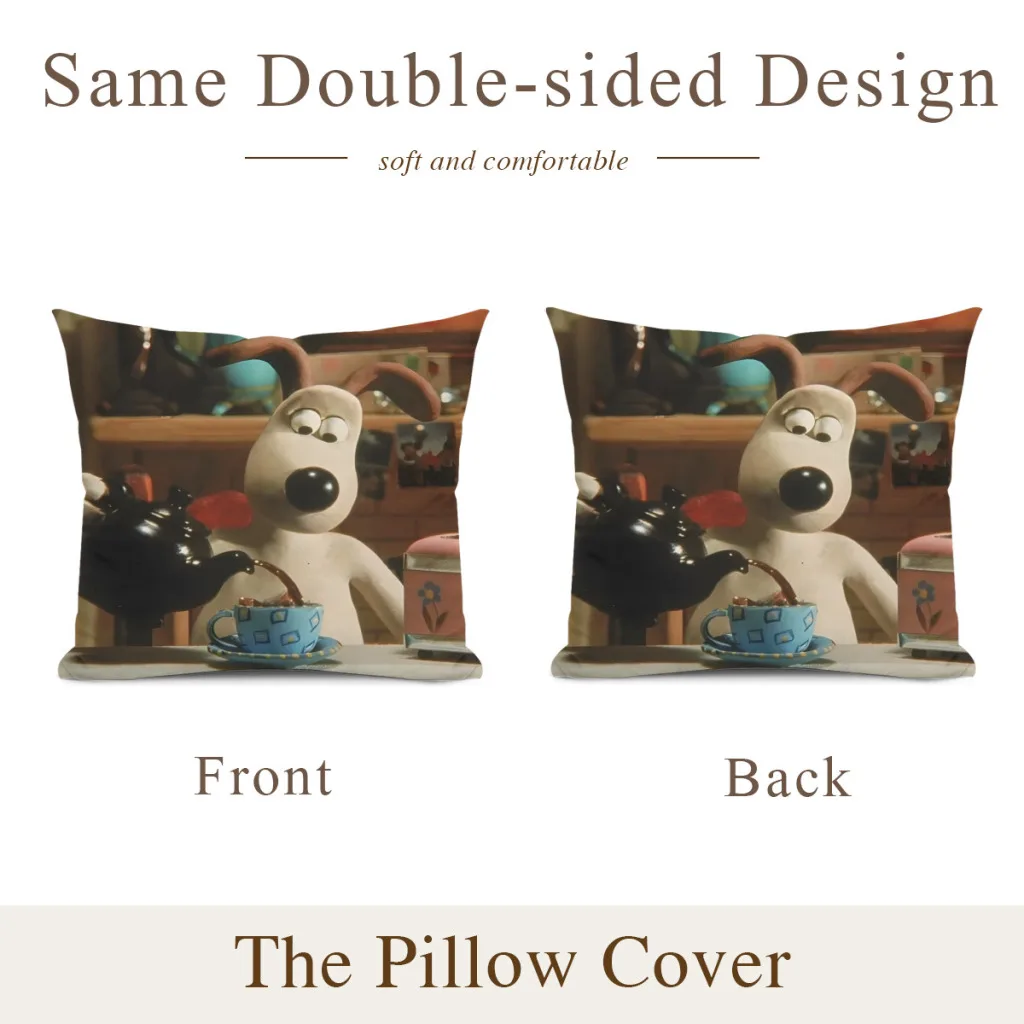 Kawaii-Cute-Gromit Pillow Cushion Case  Dakimakura Cover Decorative Sleeping 45x45cm