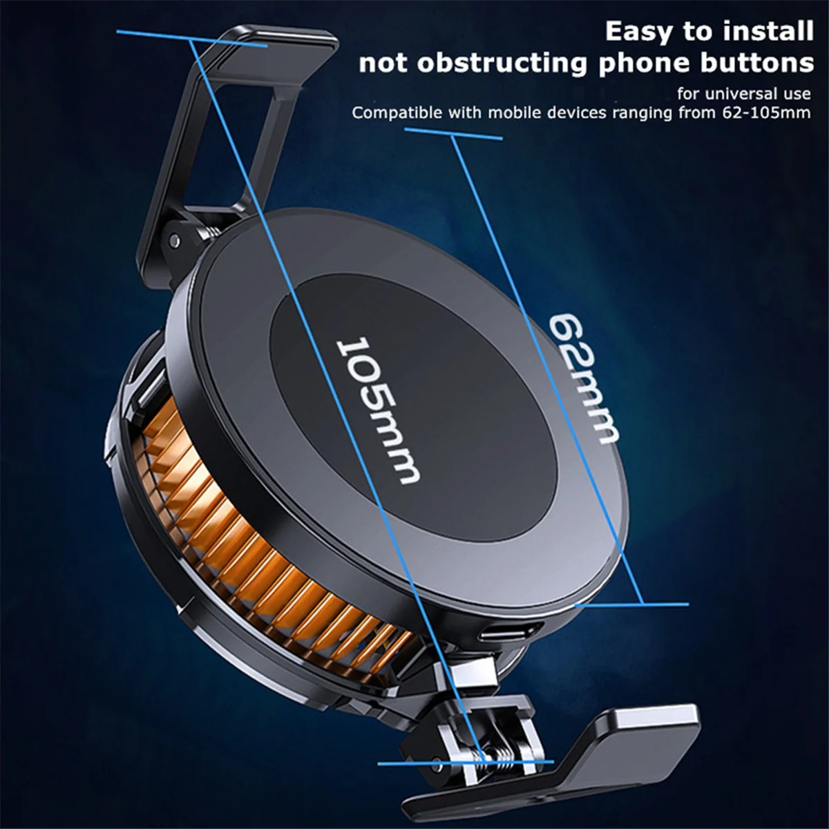 

ABAN MEMO CX07 Mobile Phone Semiconductor Cooling Fan Magnetic/Back-Clip Radiator for Android Game Cooler