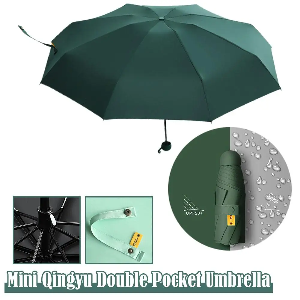 Ultralight Mini Capsule Umbrella Folding UV Protection Umbrella Traveling Portable Outdoor Rainproof Wind-resistant