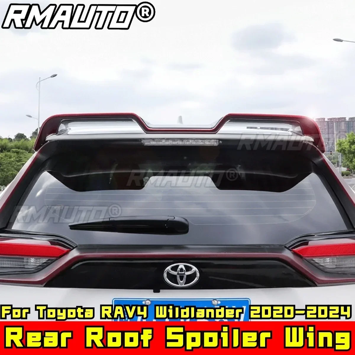 For RAV4 Wildlander Body Kit Roof Spoiler Wing Glossy Black Red Sport Style For Toyota RAV4 Wildlander 2020-2024 Car Accessories