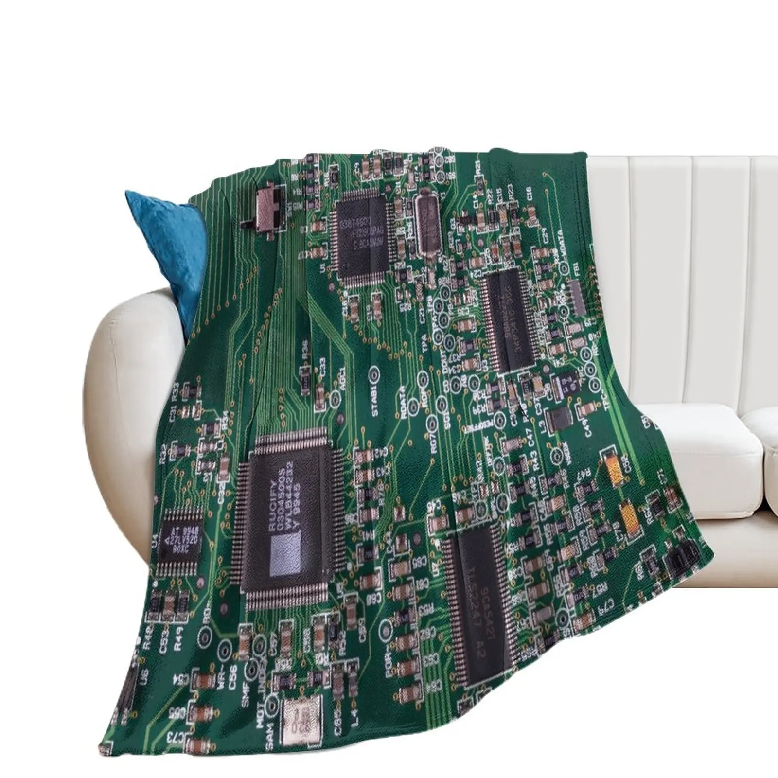 Circuit Board Throw Blanket Plaid Flannels For Decorative Sofa for winter Blankets