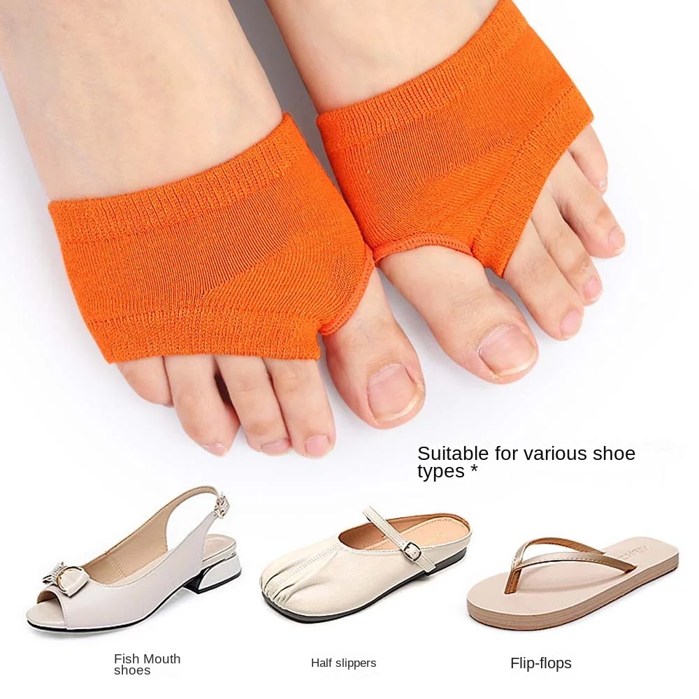 Cotton Forefoot Socks Comfort Padding Half Yard Insoles Toe Splitter Boat Socks Prevent Abrasion Support Forefoot