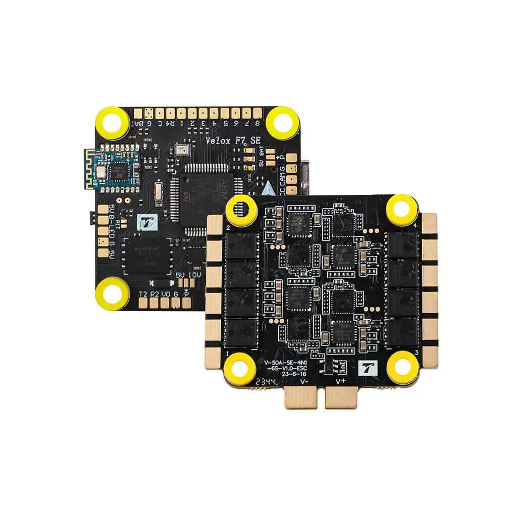 T-Motor Velox Full Function Stack - F7 SE FC + V50A SE 6S 32Bit 4in1 ESC