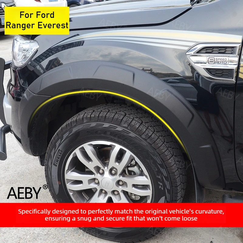 

AEBY For Ford Ranger Everest 2015-2021 Wheel arch molding mudguard tire cover,Fender flares, wheel arch trims,protective cover