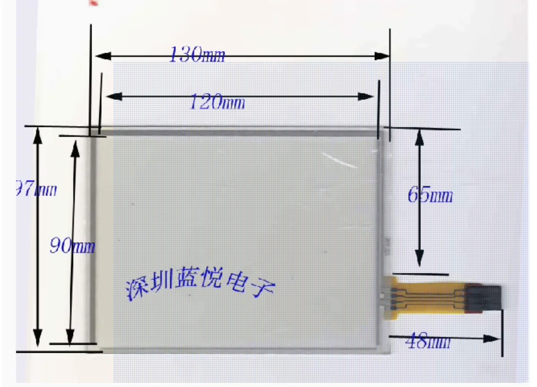 

5.8-inch four wire resistor touch external screen handwriting screen 130 * 96