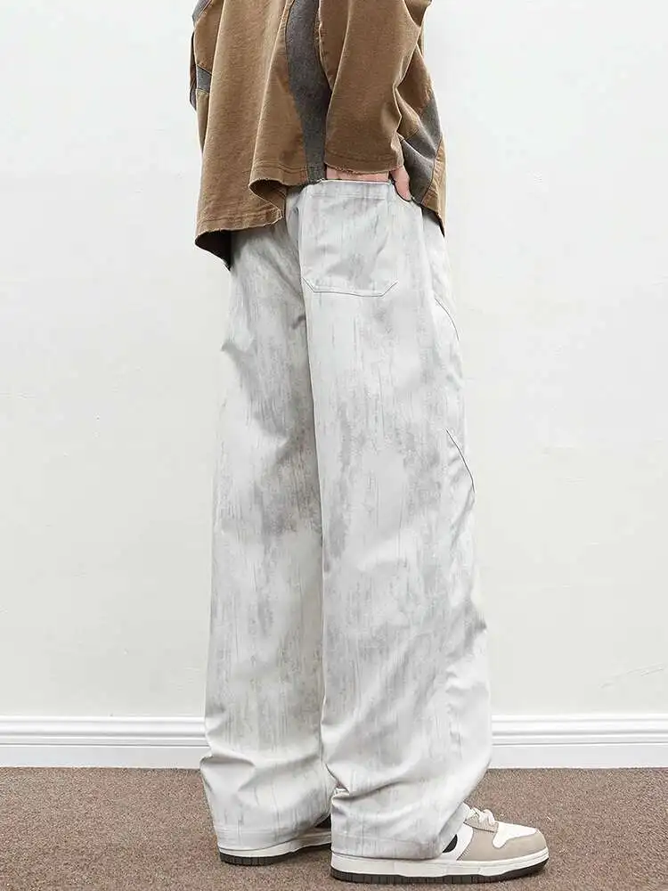 8XL حجم كبير 2025 الربيع الصيف الرجال Sweatpants الكورية موضة واسعة الساق السراويل الفضفاضة 7XL 6XL فضفاض مستقيم بنطلون الذكور