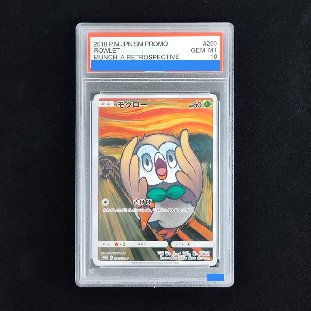 Proxy 2023 PTCG SVP SV BLACK STAR PROMO بوكيمون X VAN GOGH PIKACHU مع قبعة لباد رمادية # لعبة بطاقة الصف 10 085