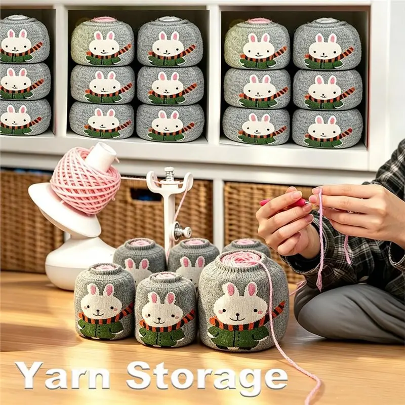 【THANKSGIVING DAY】Yarn Cake Cover Stretch Center Pull Yarn For BALL Sleeve Keeps Yarn Organized