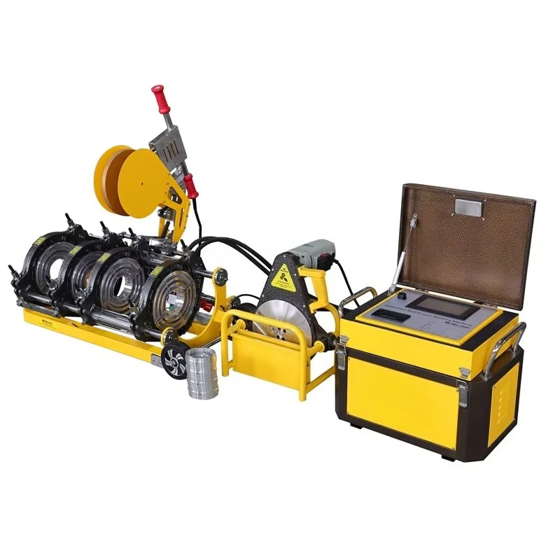 ماكينة لحام الأنابيب الهيدروليكية Hdpe الأوتوماتيكية WP250Q 90-250 مللي متر مع مسجل التاريخ لتشغيل التحكم السهل ماكينة لحام بعقب الانصهار