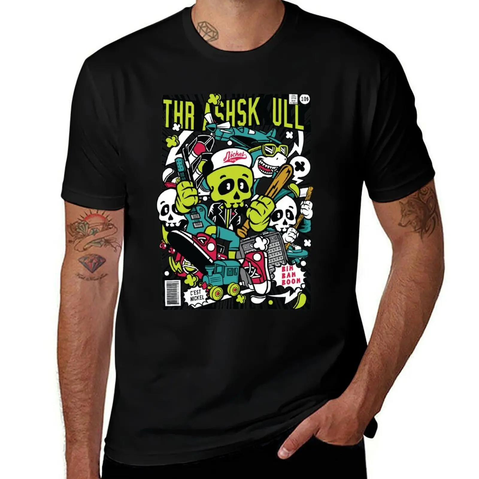 Футболка Thrash Skull Fun, быстросохнущая футболка для рыбалки