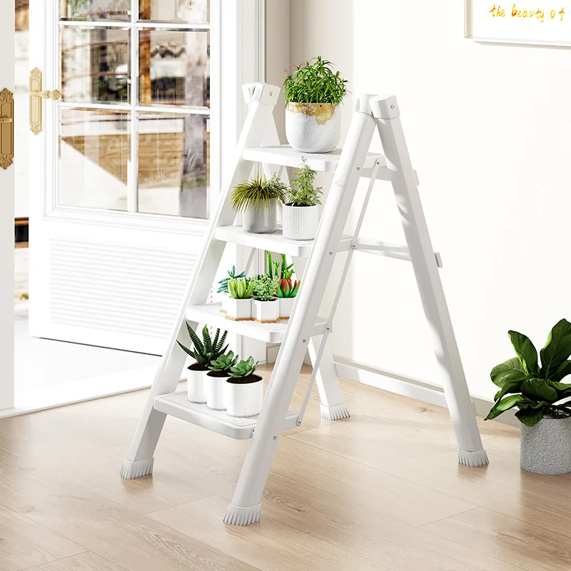 

Household ladder folding multi-functional telescopic thickened indoor herringbone ladder step staircase small portable four-step