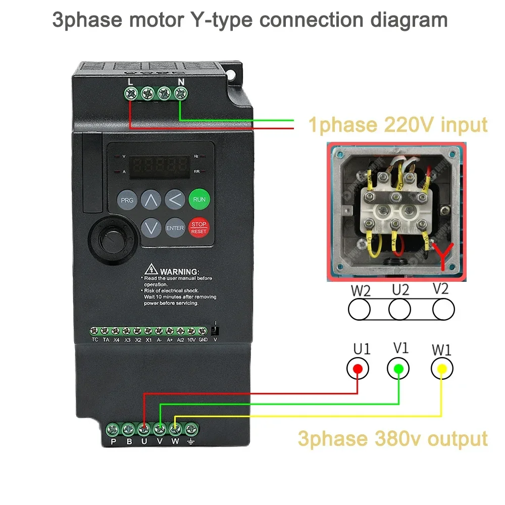 ZUKED 220 to 380 vfd Frequency converter single phase input three phase output 1.5KW/2.2KW/3.7KW/5.5KW/7.5KW