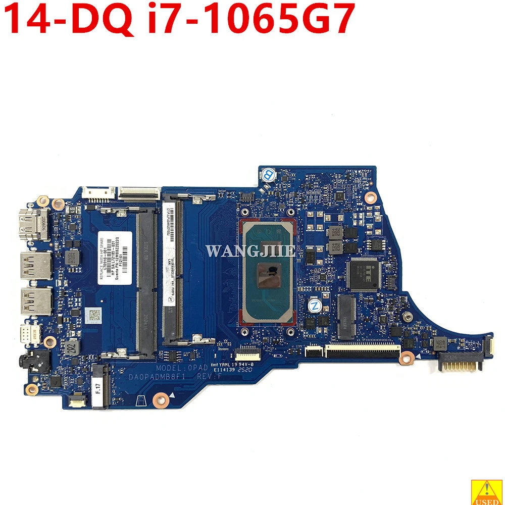 L70916-601 L70916-001 For HP 14-DQ Laptop Motherboards DA0PADMB8F0 REV: F W/ i7-1065G7 100% Test Function