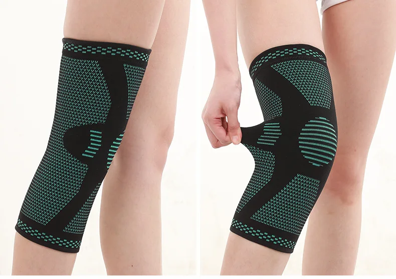 Dropshipping Sport Stricken Kompression Knie Hülse Anti-slip Mantel Laufsport Knie Protector