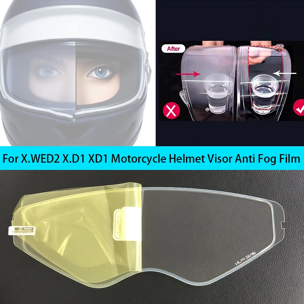 

For EXXX X.WED2 X.D1 XD1 Helmet Visor Film Anti Fog Motorcycle Helmet Antifog Lens Film Accessories