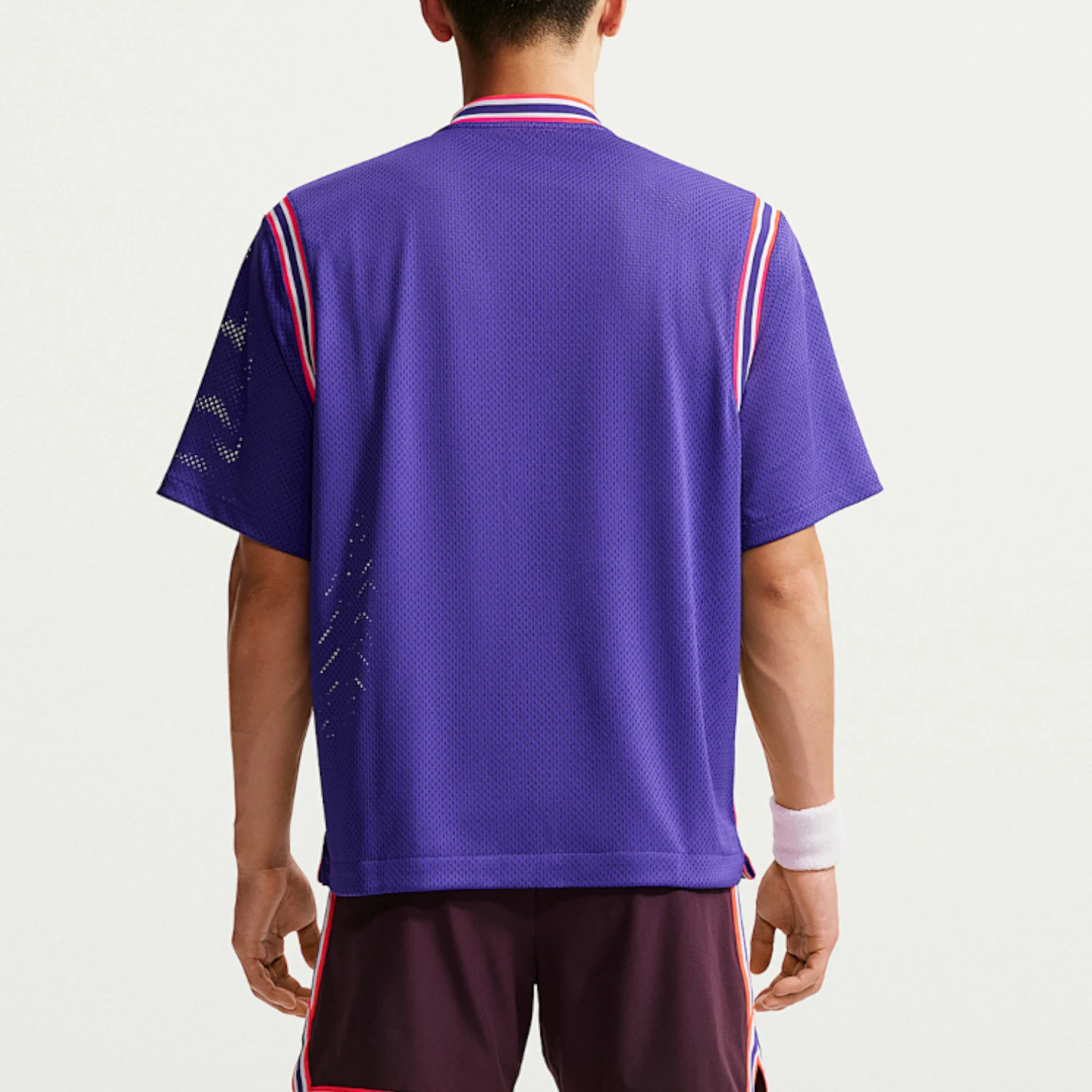 Nike genuine men's sports and leisure breathable snap button tennis short sleeved T-shirt IM6612-514