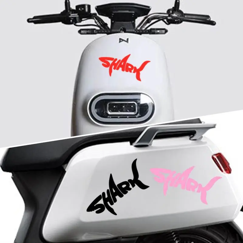 

2PCS for Shark Motorcycle Helmet Stickers Cool Visor Logo Creative Vinyl Decals Motocross Fuel Tank Body Decor Pegatinas Moto