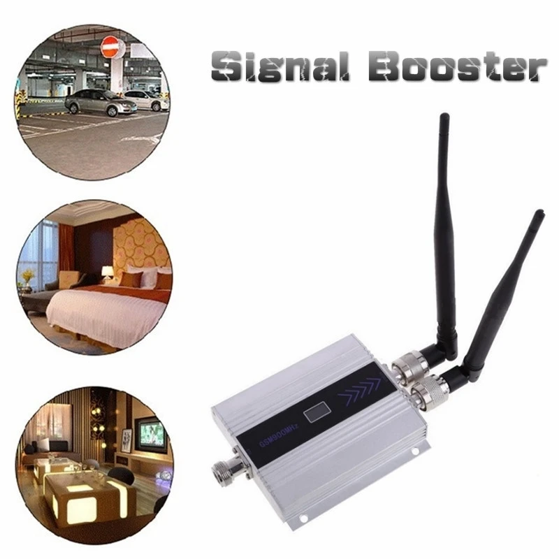 

900MHz GSM Dual Antenna Mobile Cell Phone Signal Booster Repeater Amplifier with Outdoors Antenna Kits Router Storage Box Racks
