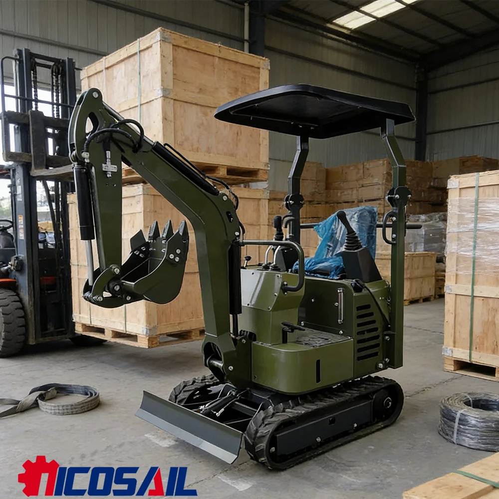 

Прочный и надежный мини-экскаватор 1,2 тонны с телескопическим шасси с низким потреблением топлива, садовый мини-экскаватор