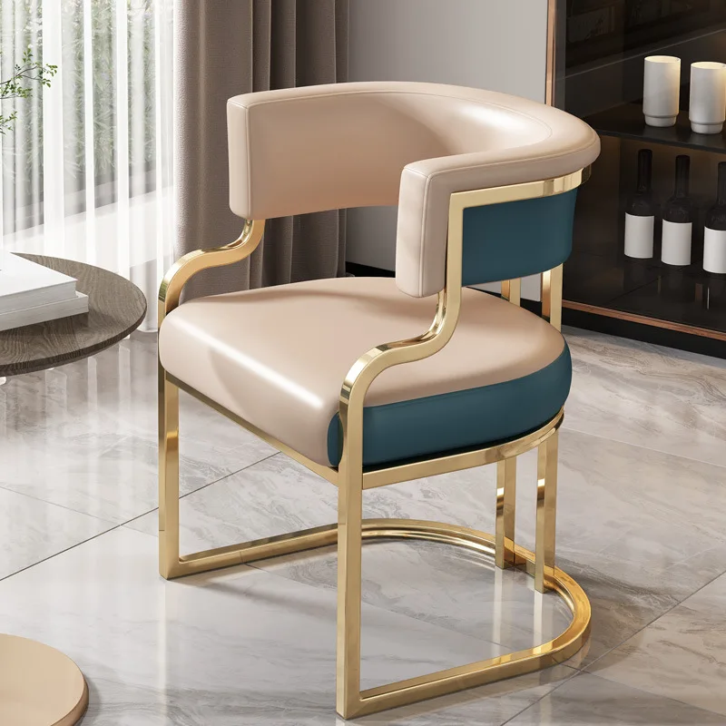 

Light luxury dining chair combination tea chair high-end hotel sofa chair table chair manicure stool makeup chair