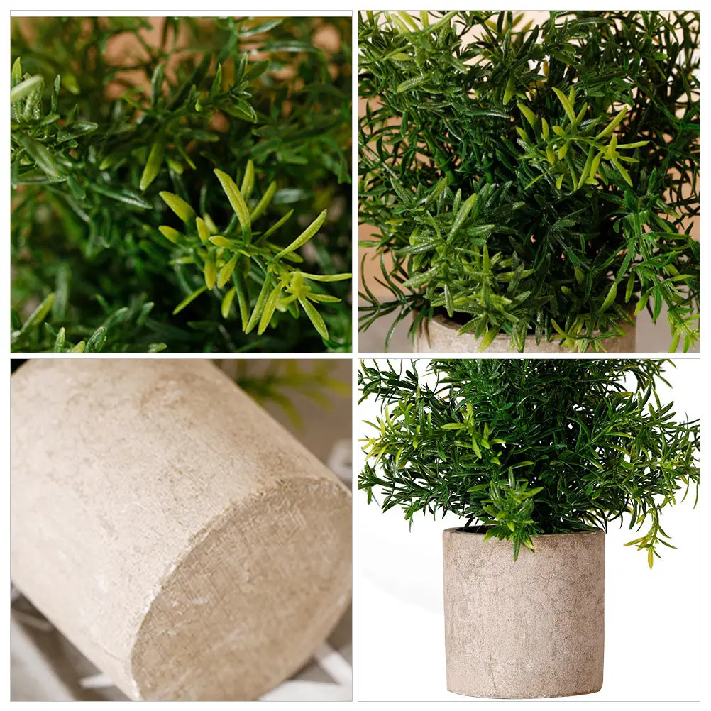 

Artificial Potted Plant Eco friendly Plastic Bonsai Tree Simulation Green Decor Home Office Desktop nament Fake Plant