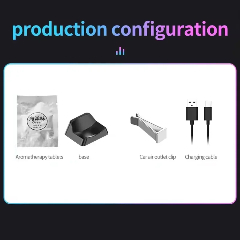 1 Pcs Aromatherapy Magnetic Pickup Lamp Colorful Ambient Air Fresher Round RGB Lights Rechargeable for Car Air Outlet or Room