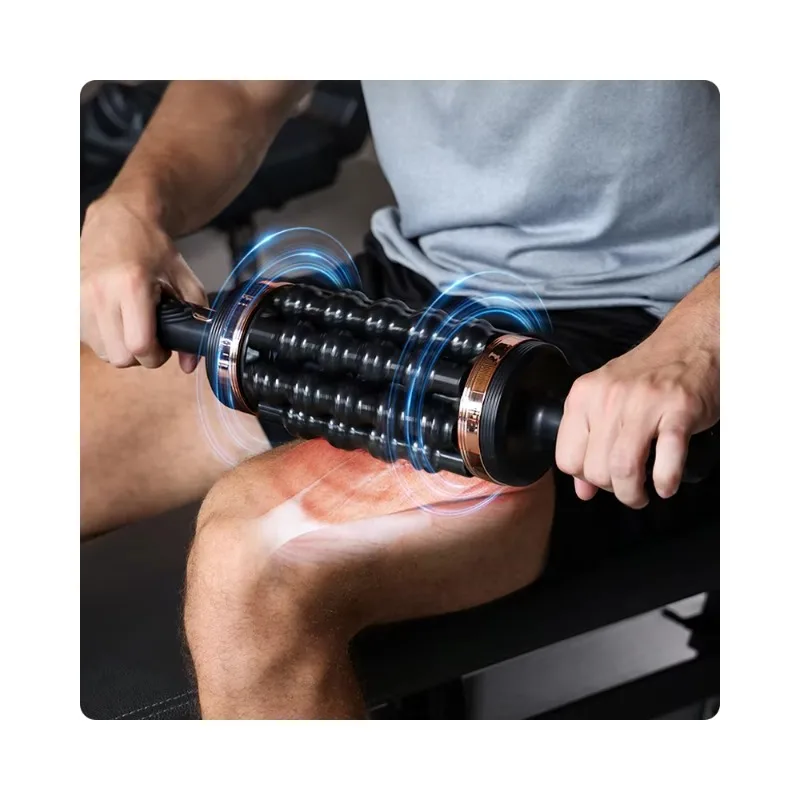 Rechargeable Rolling Percussion Massager Roller Muscle Relief Recovery Body Massage Tool for Athletes