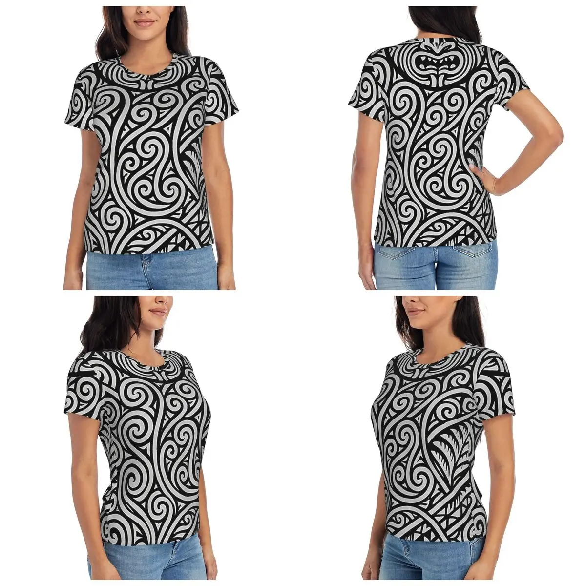 Camiseta Tribal Maori Warrior Tattoo New Zealand Proud para mujer, camisetas de manga corta con cuello redondo, ropa de calle, camisetas de algodón de verano