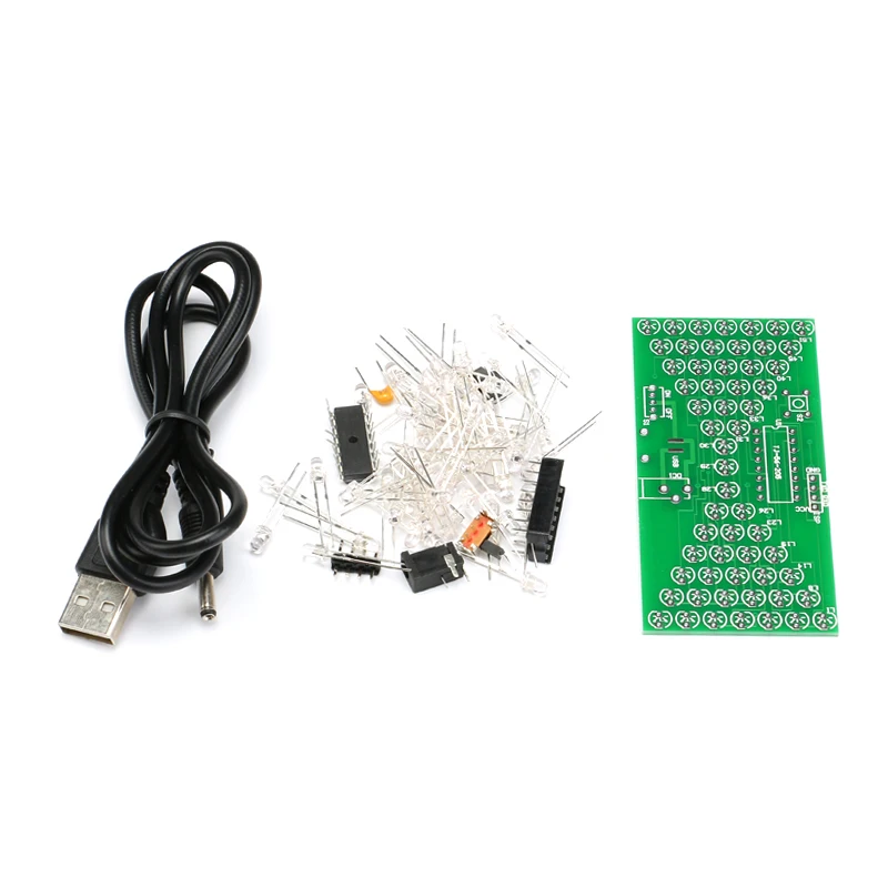 5Pcs/1pc LED Sand Timer Kit Soldering Practice  Fun DIY Electronics Project  STC15W201S Microcontroller