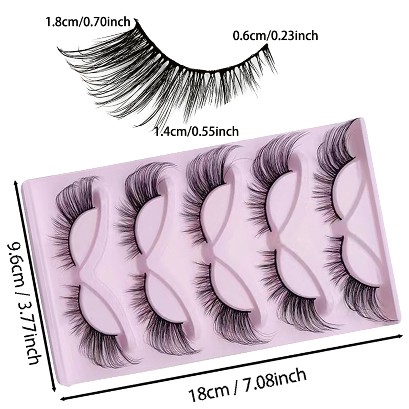 2Boxes/10Pairs 3D False Eyelashes Cat Eyelash Natural Fake Lashes Wispy Makeup Fake lashes