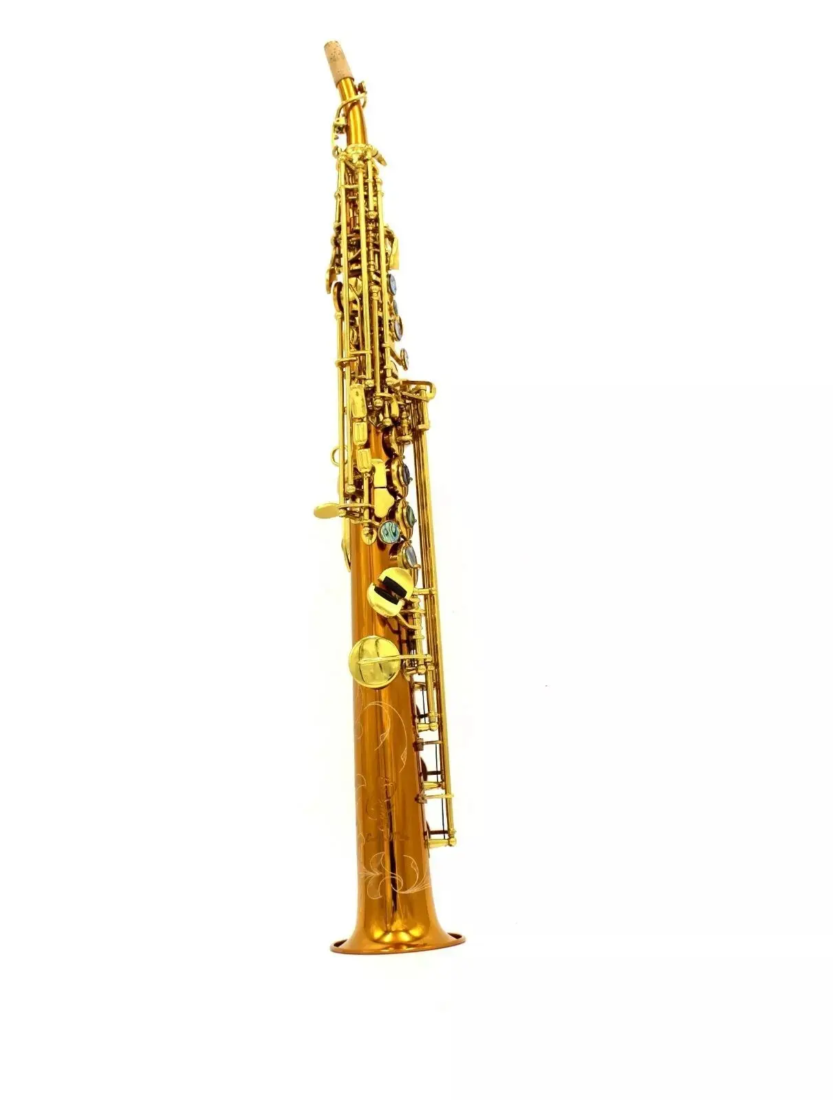 

Eastern Music pro use copper straight soprano saxophone gold lacquered two necks