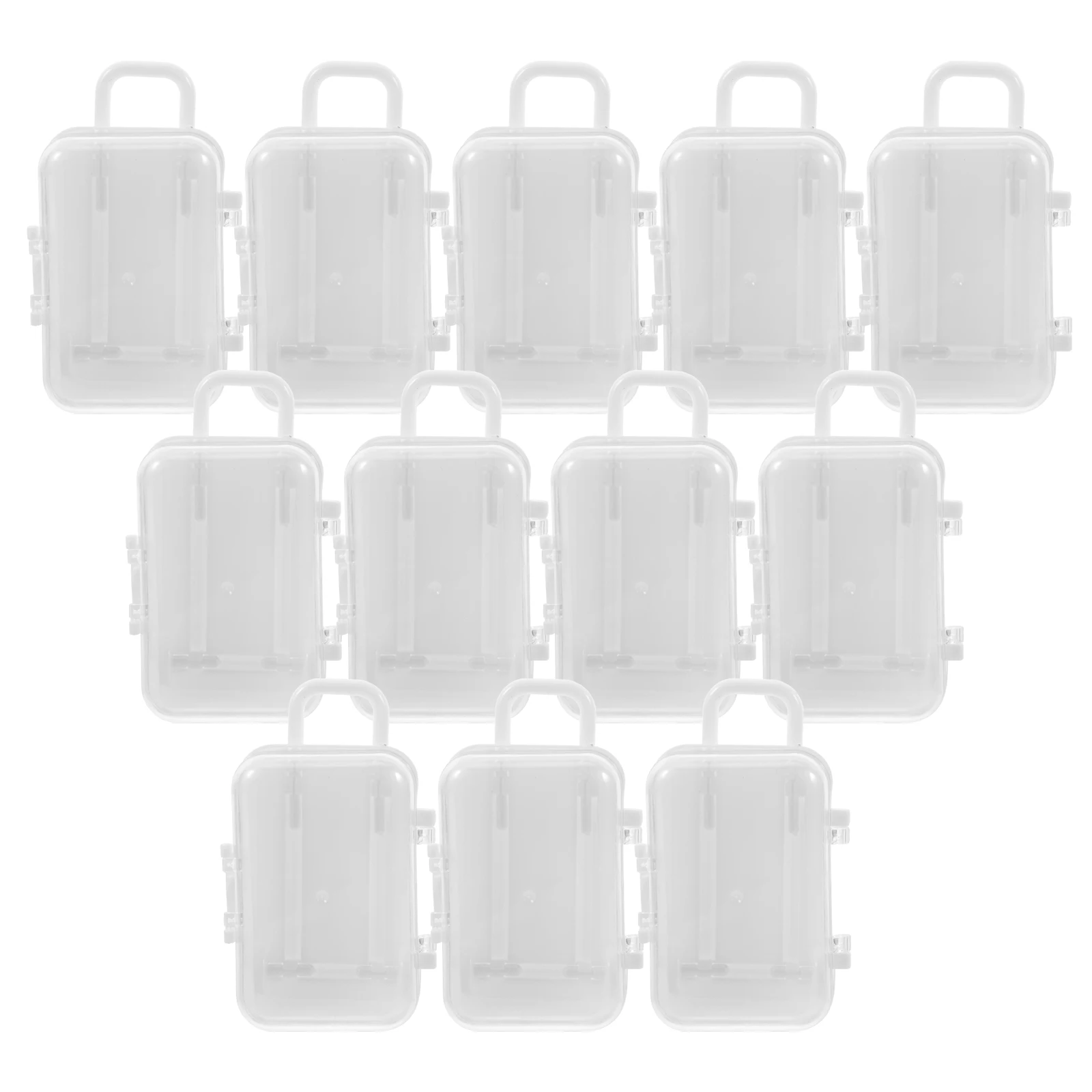 

12 pcs Suitcase Favor Box Luggage Favor Boxes Treats Clear Boxes Trolley Jewelry Box Mini Suit Case Favor Mini