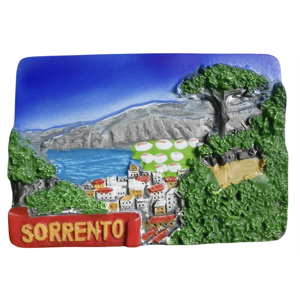 ثلاثية الأبعاد سورينتو إيطاليا مغناطيس الثلاجة هدية تذكارية الراتنج الثلاجة المغناطيسي ملصق جمع ديكور المنزل