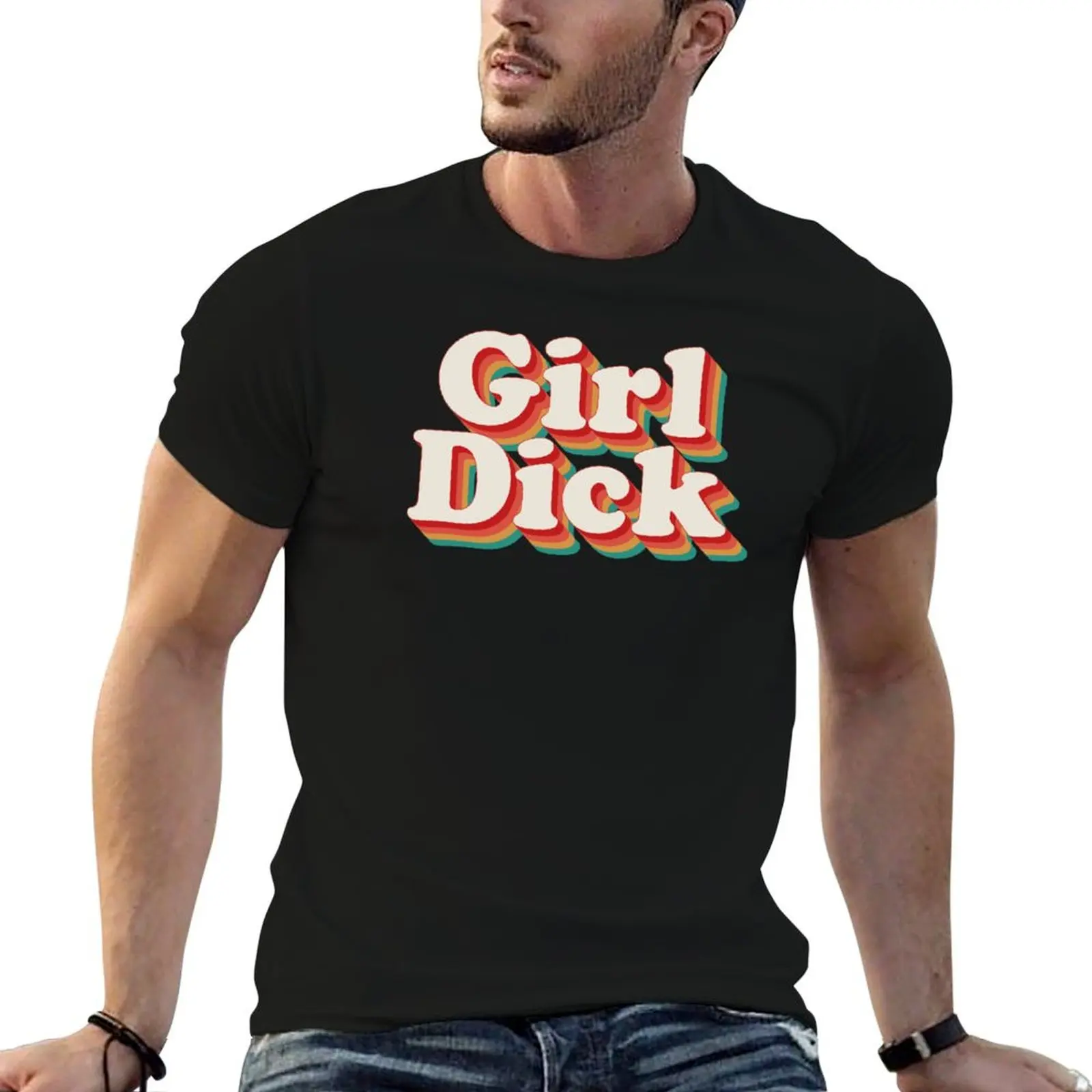 Girl Dick T-Shirt Plus Size Gym Sports T-Shirt