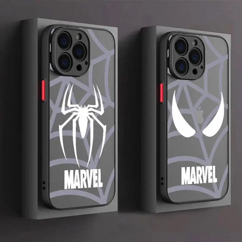 애플 아이폰 11, 16, 8, 14, 12 프로, 15, 7, 8 플러스, 13 미니, XS, X, XR, 마블 스파이더맨, 슈퍼 히어로 폰케이스, 럭셔리 커버